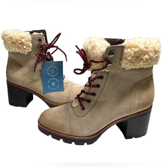 NWT Naturalizer Women's Varuna 2 Waterproof Booties Oatmeal Suede Size 7.5 - Picture 3 of 14